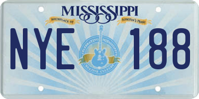 MS license plate NYE188