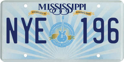 MS license plate NYE196