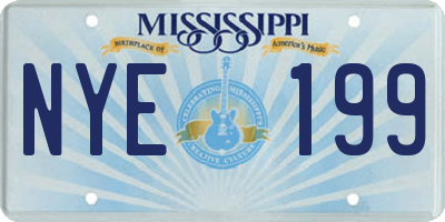MS license plate NYE199
