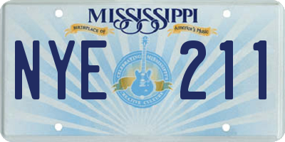 MS license plate NYE211