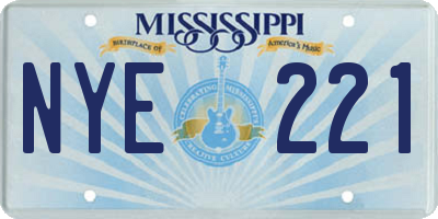 MS license plate NYE221