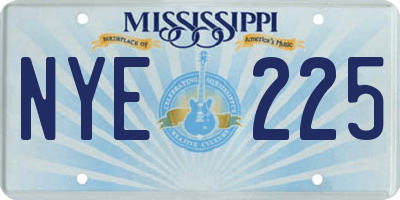 MS license plate NYE225