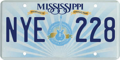 MS license plate NYE228