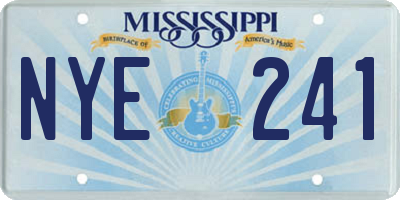 MS license plate NYE241