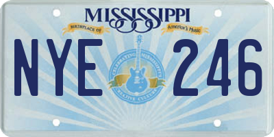 MS license plate NYE246