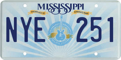MS license plate NYE251