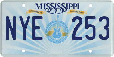 MS license plate NYE253