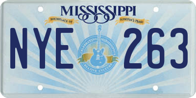 MS license plate NYE263