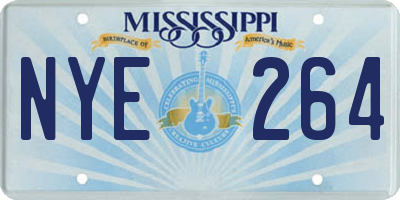 MS license plate NYE264