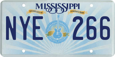MS license plate NYE266