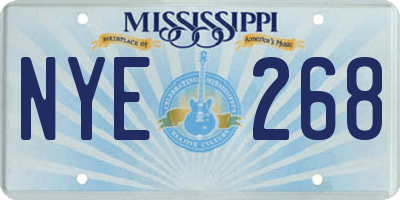 MS license plate NYE268