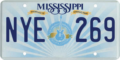 MS license plate NYE269