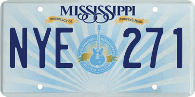 MS license plate NYE271