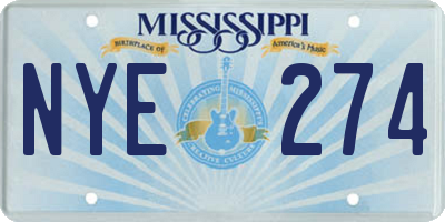 MS license plate NYE274