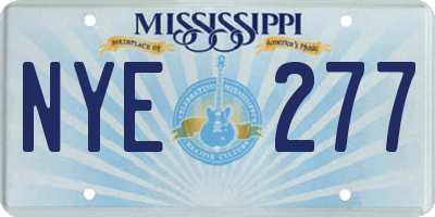 MS license plate NYE277