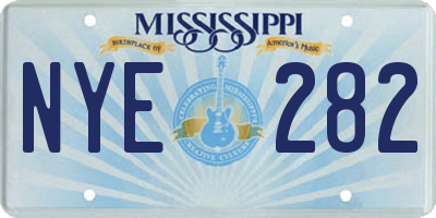 MS license plate NYE282
