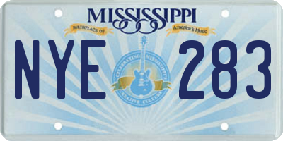 MS license plate NYE283