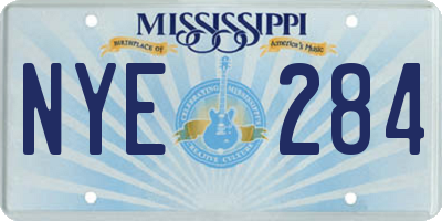 MS license plate NYE284