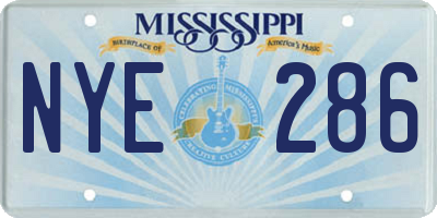 MS license plate NYE286