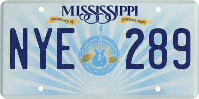 MS license plate NYE289