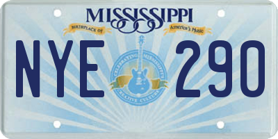 MS license plate NYE290