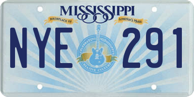 MS license plate NYE291