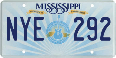 MS license plate NYE292