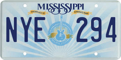 MS license plate NYE294