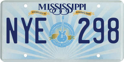 MS license plate NYE298
