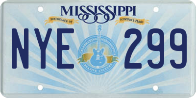 MS license plate NYE299