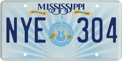 MS license plate NYE304