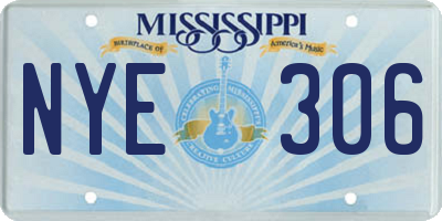 MS license plate NYE306