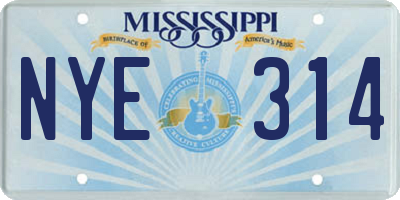 MS license plate NYE314