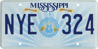 MS license plate NYE324