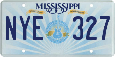 MS license plate NYE327