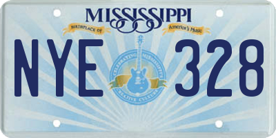 MS license plate NYE328
