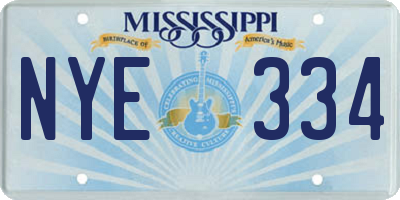 MS license plate NYE334