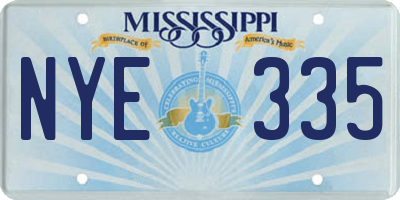 MS license plate NYE335