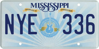 MS license plate NYE336