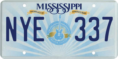 MS license plate NYE337