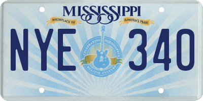 MS license plate NYE340
