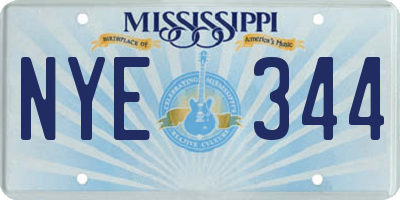 MS license plate NYE344