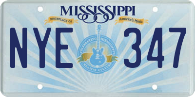 MS license plate NYE347