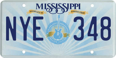 MS license plate NYE348