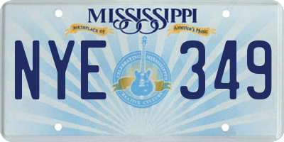 MS license plate NYE349