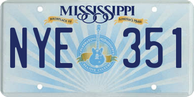 MS license plate NYE351