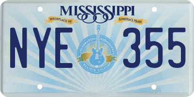 MS license plate NYE355
