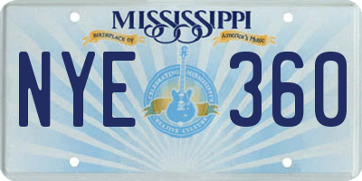 MS license plate NYE360