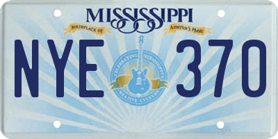 MS license plate NYE370