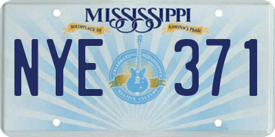 MS license plate NYE371